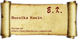 Buzolka Kevin névjegykártya