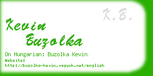 kevin buzolka business card